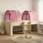 Kinderbedframe met tunnel 203x111 cm bewerkt hout roze