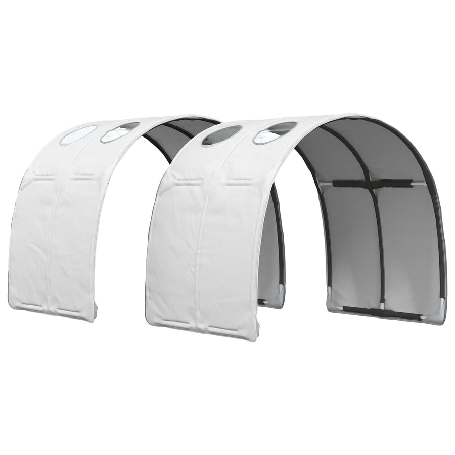 Bed met Tunnel 4 pcs Wit Bewerkt hout