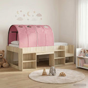 Bed met tunnel en plank 203x108,5 cm Sonoma roze