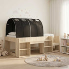 Bed met tunnel en plank 108x203x65 cm bewerkt hout