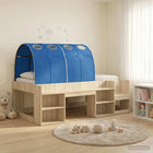 Kinderbed met opslag 160x80 cm Sonoma eiken blauw
