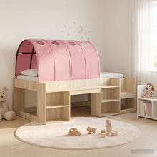 Hoge Bedframe voor Kinderen met Opslag 3 st Bewerkt hout