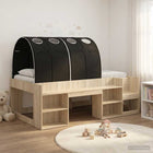 Kinderbedframe met opbergruimte 203x118.5x65 cm bewerkt hout