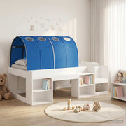 Bedframe met tunnel 203x127x65 cm wit blauw