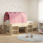 Bedframe loft 203x127x65 cm sonoma eiken roze