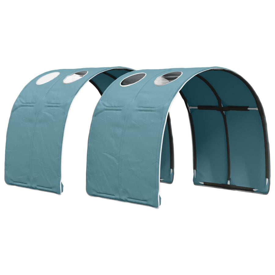 Bedframe met tunnel 3 pcs Wit en Lichtblauw Bewerkt hout