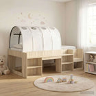Bedframe met tunnel 193x118.5x65 cm sonoma eiken wit