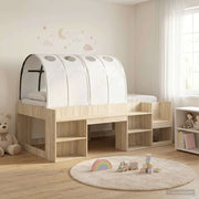 Bedframe met tunnel 193x118.5x65 cm sonoma eiken wit