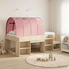 Bedframe met tunnel 193x103.5x65 cm Sonoma eiken roze