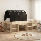 Bedframe met tunnel 193x103,5x65 cm Sonoma eiken zwart