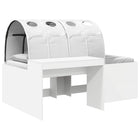 Bed Frame with Tunnel White 80 x 200 cm Engineered Wood
