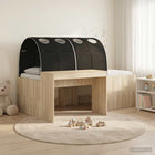 Bedframe 203x123x75 cm Sonoma eiken zwart bewerkt hout