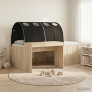 Bedframe 203x123x75 cm Sonoma eiken zwart bewerkt hout