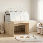 Bedframe Sonoma eiken wit 203x123,5 cm bewerkt hout