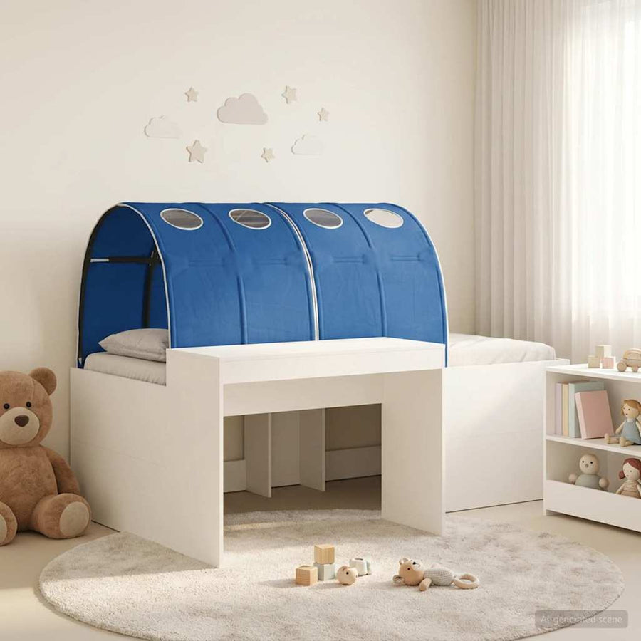 Bedframe met Accessoire Artisan Eiken en Blauw Bewerkt hout