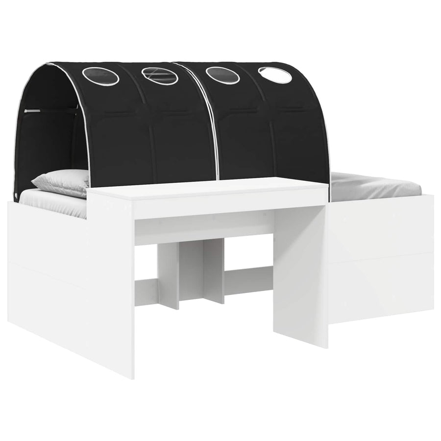 Bed met Tunnel 4 pcs Artisian Eik en Zwart Bewerkt hout