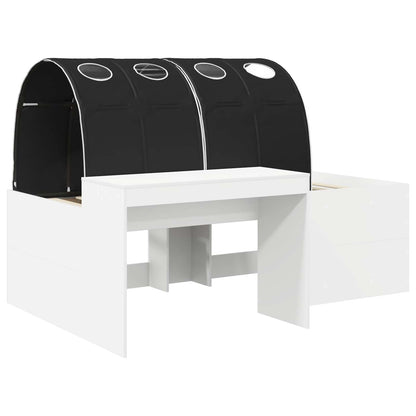 Bed met Tunnel 4 pcs Artisian Eik en Zwart Bewerkt hout
