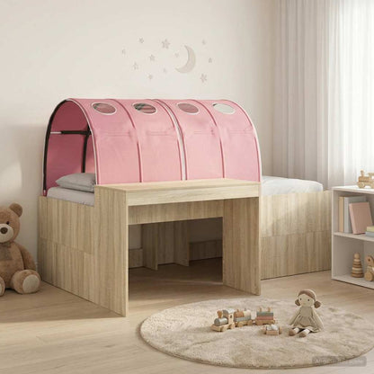 Bed met Tunnel 3 st Artisian Eik en Roze Bewerkt hout