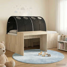 Bed met tunnel 133x203x75 cm bewerkt hout