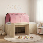 Kinderbed met tunnel en bureau 142x203x75 cm Sonoma eiken roze