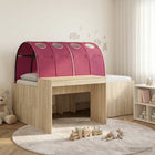 Hoogslaper met bureau 193x133x61 cm bewerkt hout sonoma eiken rood