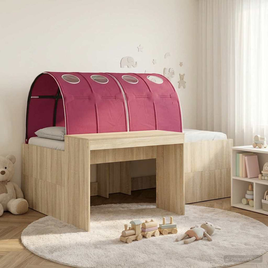 Hoge Bed Frame met Bureau voor Kinderen 3 st Bewerkt hout