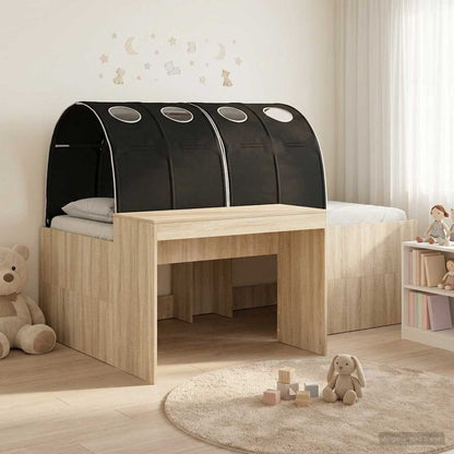 Hoge Bed Frame met Bureau voor Kinderen 3 st Bewerkt hout