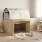 Kinderbed met bureau 193x133 cm bewerkt hout