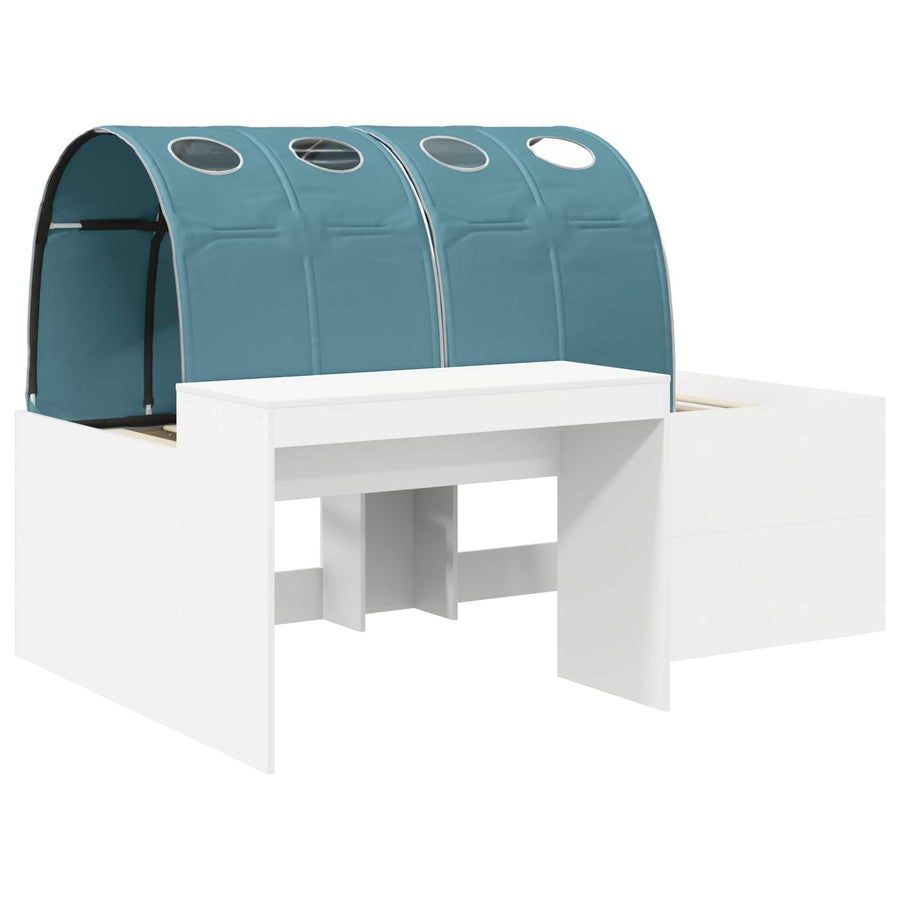 Bed met Tunnel 4 pcs Artisian Eik en Lichtblauw Bewerkt hout