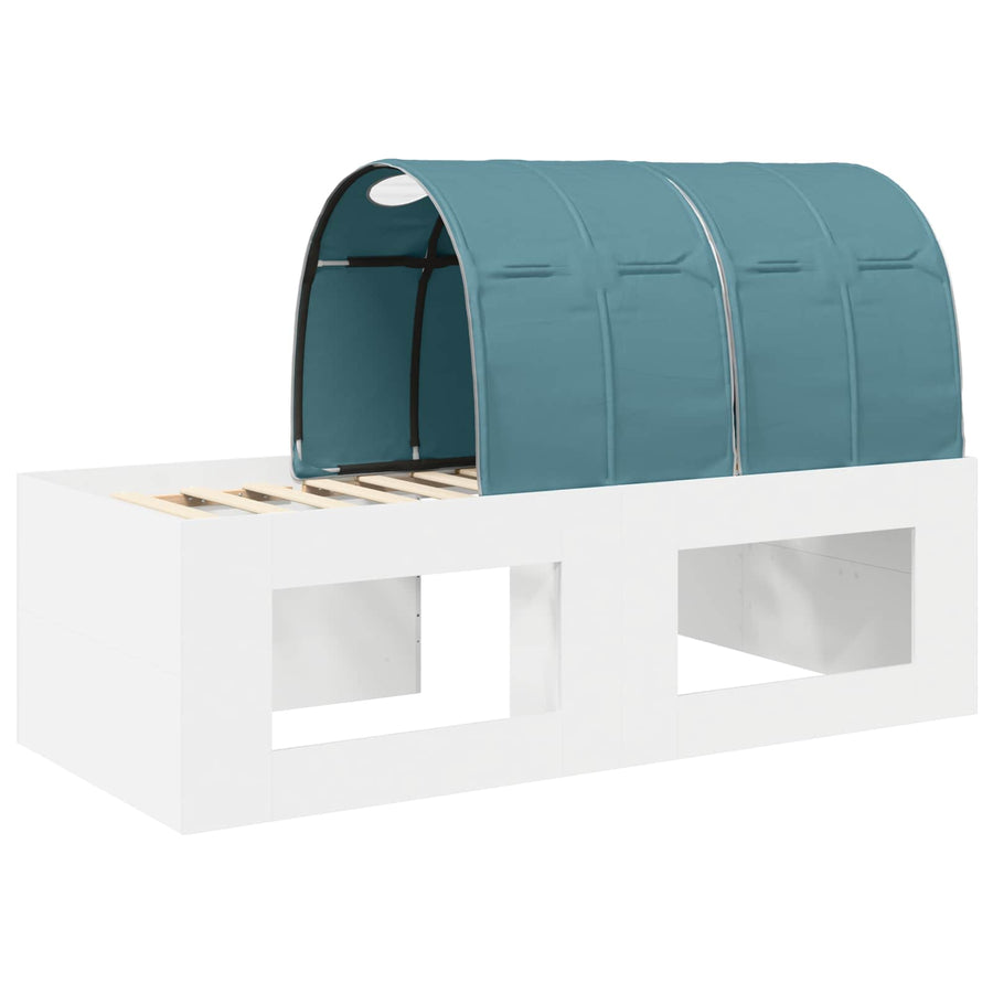 Bed met Tunnel 4 pcs Artisian Eik en Lichtblauw Bewerkt hout