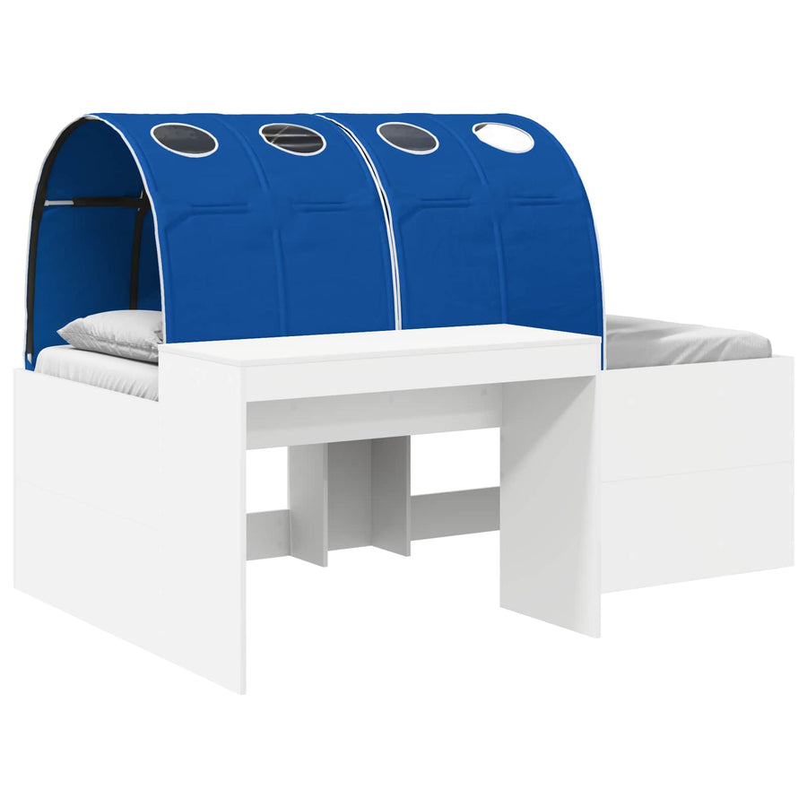 Bed met Tunnel 4 pcs Artisian Eik en Blauw Bewerkt hout