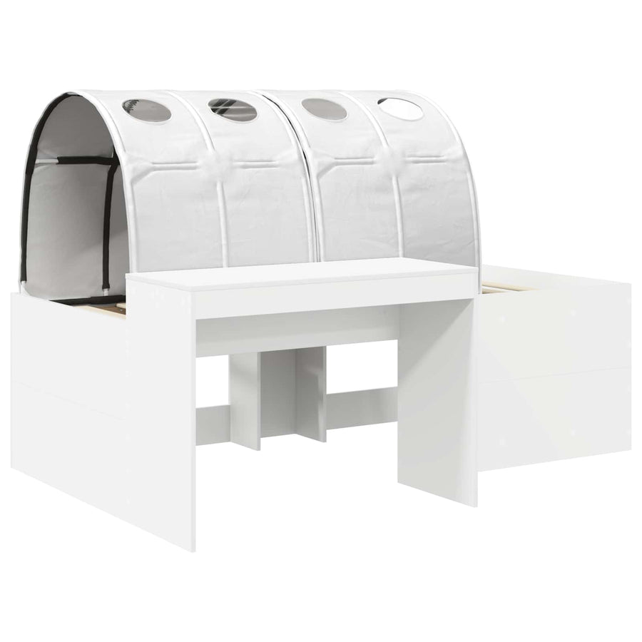 Bed met Tunnel 4 pcs Artisian Eik en Wit Bewerkt hout