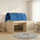 Bed met tunnel 118x193x75 cm artisan eik blauw bewerkt hout