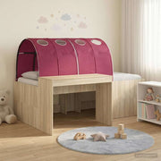 Bed met tunnel bewerkt hout Artisian eik rood