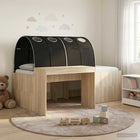 Bed met tunnel 118x193x75 cm bewerkt hout
