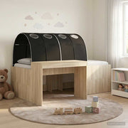Bed met tunnel 118x193x75 cm bewerkt hout