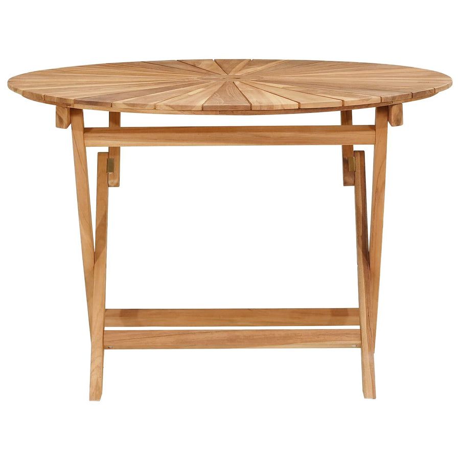 Opklapbare tuintafel Naturel Ø 110 x 75 cm Massief Teakhout