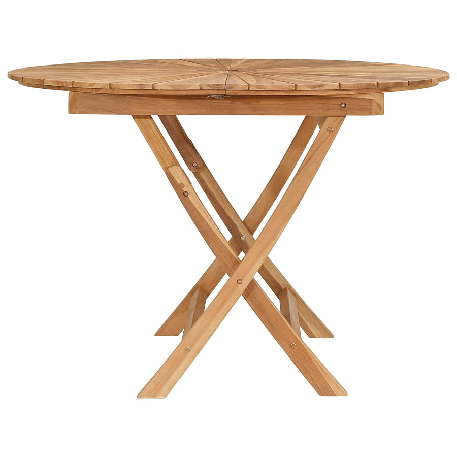 Opklapbare tuintafel Naturel Ø 110 x 75 cm Massief Teakhout