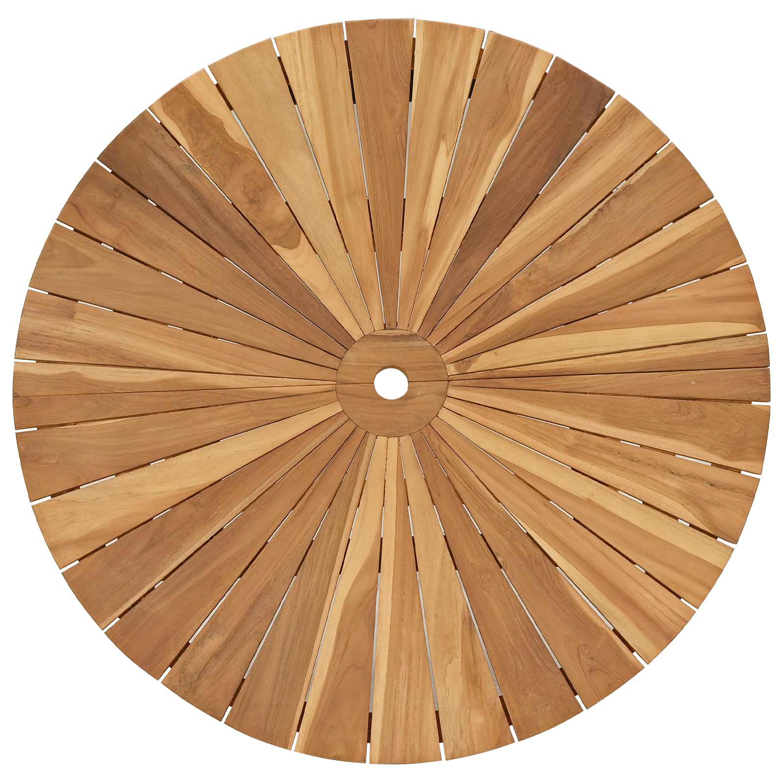 Opklapbare tuintafel Naturel Ø 110 x 75 cm Massief Teakhout