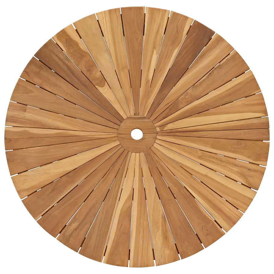 Opklapbare tuintafel Naturel Ø 110 x 75 cm Massief Teakhout