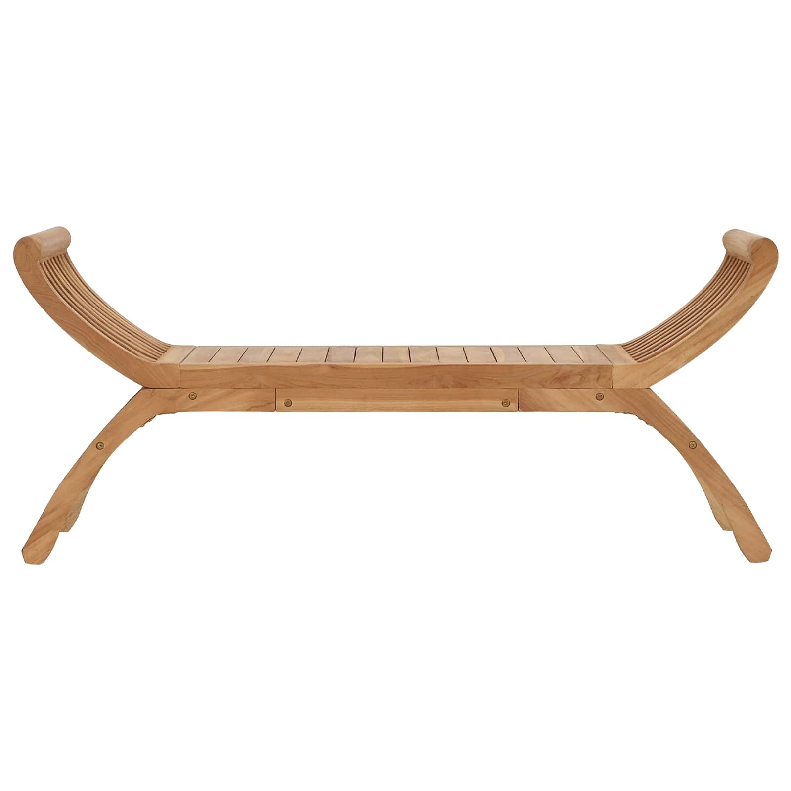 Tuinbank 2-Aantal zitplaatsen 126 cm Massief Teakhout Naturel