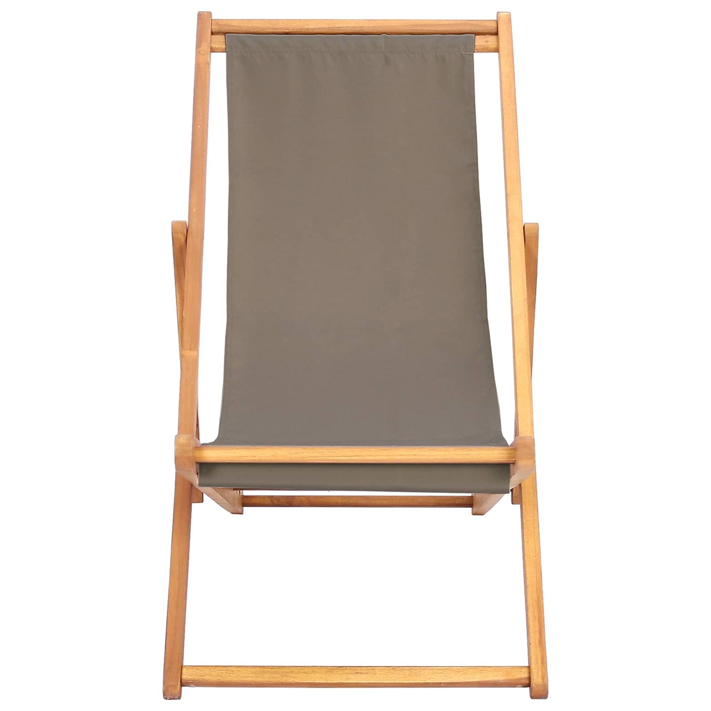 Strandstoel Taupe Massief Teakhout