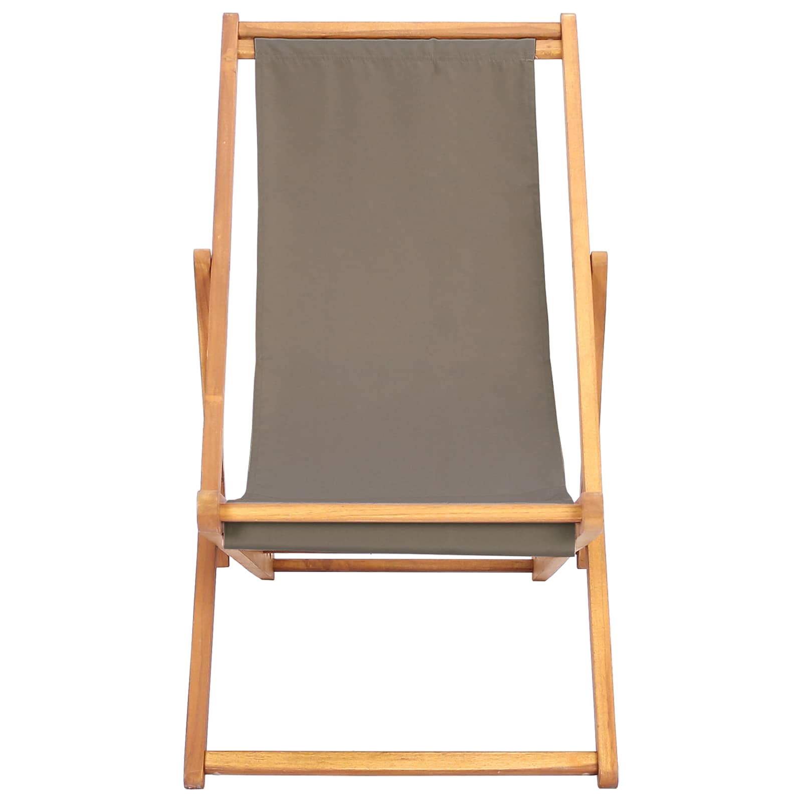 Strandstoel Taupe Massief Teakhout