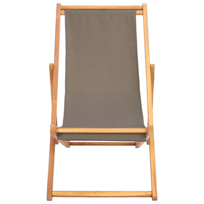 Strandstoel Taupe Massief Teakhout