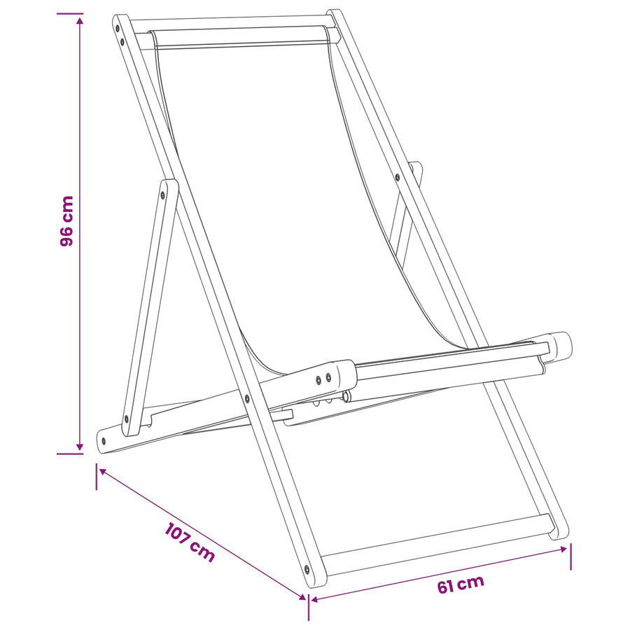 Strandstoel Taupe Massief Teakhout