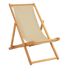 Strandstoel Beige Massief Teakhout