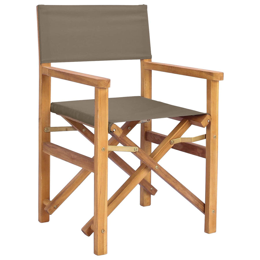 Eetkamerstoel Bruin en Taupe 56 x 54 x 87 cm Massief Teakhout