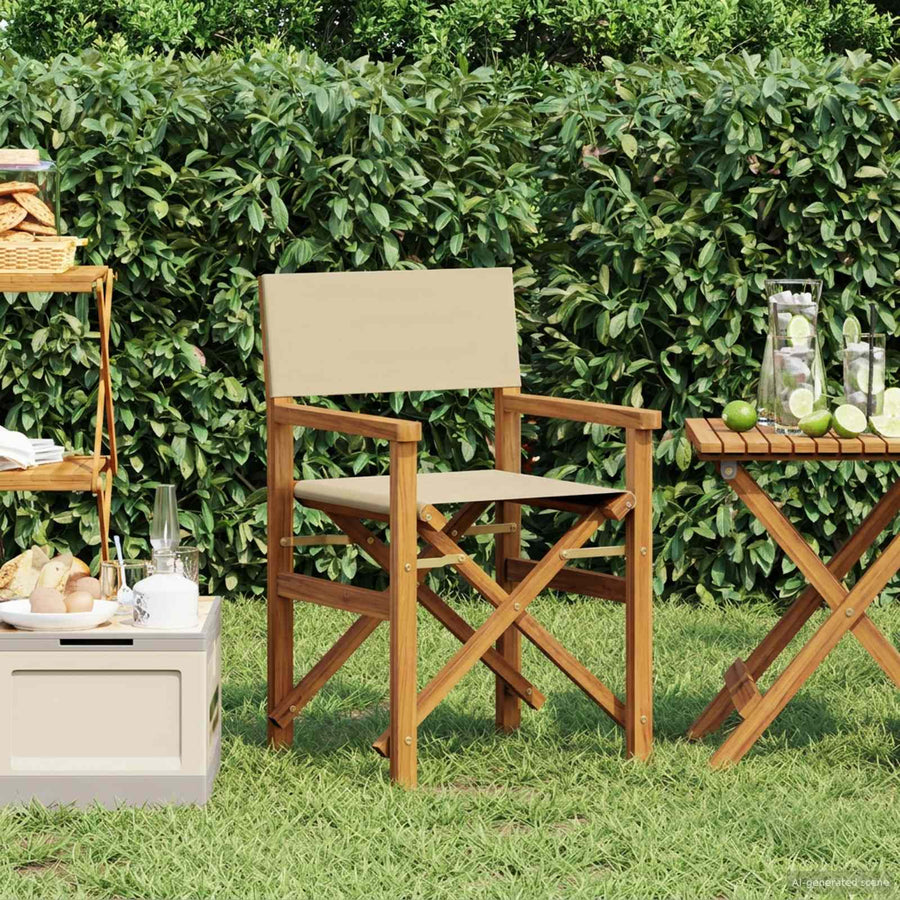 Eetkamerstoel Bruin en beige 56 x 54 x 87 cm Massief Teakhout