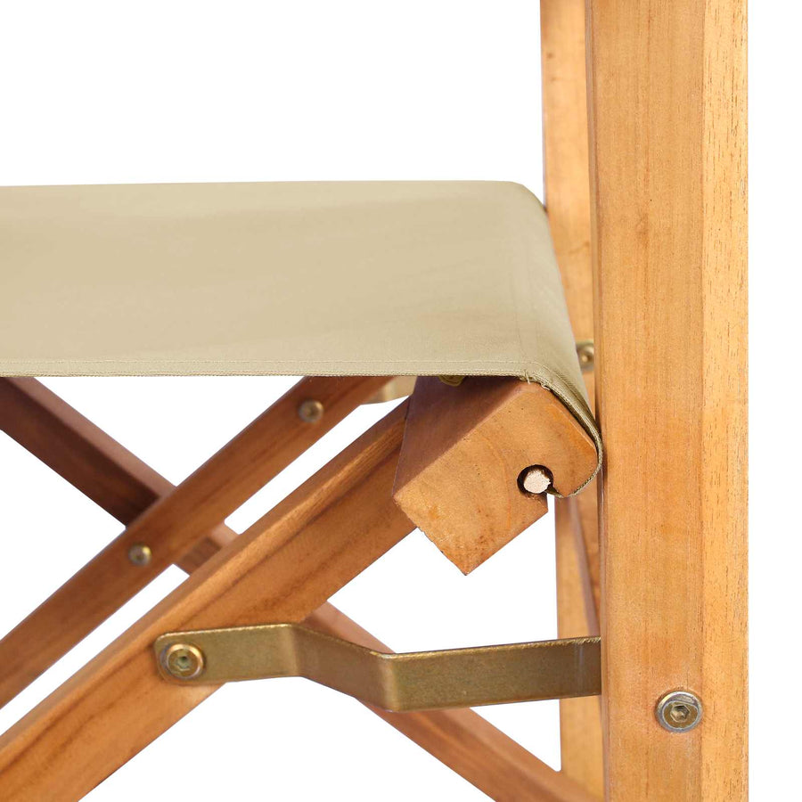 Eetkamerstoel Bruin en beige 56 x 54 x 87 cm Massief Teakhout