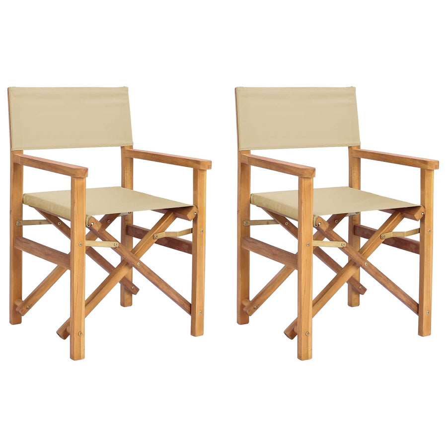 Eetkamerstoel Bruin en beige 56 x 54 x 87 cm Massief Teakhout